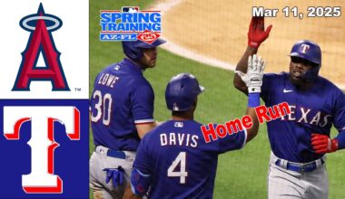 Los Angeles Angels vs Texas Rangers FULL GAME 03/11/25 | MLB Spring Training  2025