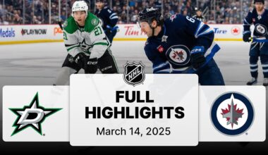 NHL Highlights | Stars vs. Jets | March 14, 2025