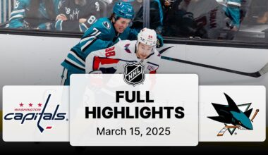 NHL Highlights | Capitals vs. Sharks - March 15, 2025