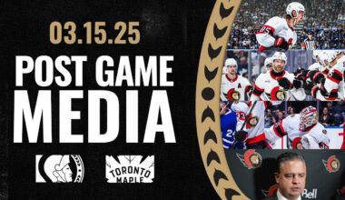 Claude Giroux, Jake Sanderson, Linus Ullmark, Travis Green Postgame Media vs TOR