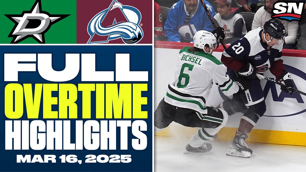 Dallas Stars at Colorado Avalanche | FULL Overtime Highlights - March 16, 2025