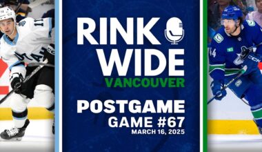 RINK WIDE POST-GAME: Vancouver Canucks vs Utah Hockey Club | Game 67 - Mar. 16, 2025