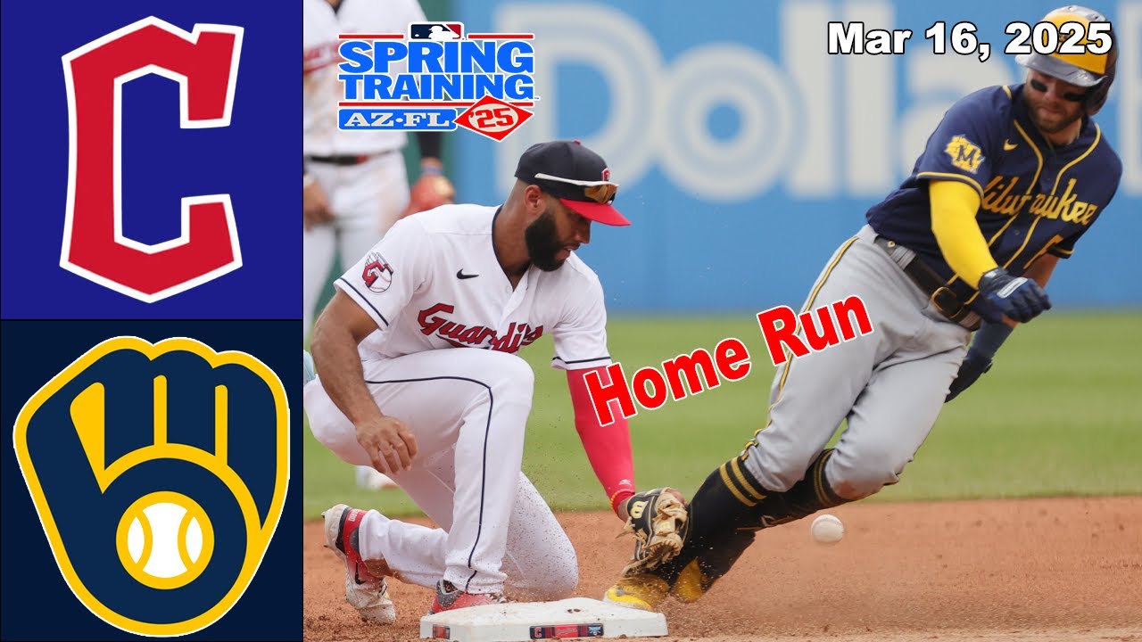 Cleveland Guardians vs Milwaukee Brewers [Today] Mar 16, 2025 Full Game | MLB  Spring  Training 2025