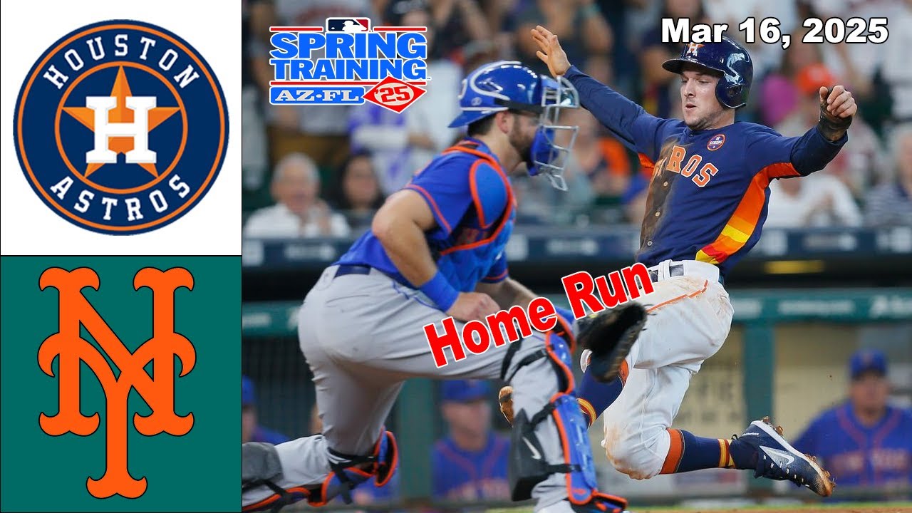 Houston Astros vs New York Mets [TODAY] Mar 16, 2025 Full Game | MLB  Spring  Training 2025