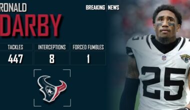 𝐁𝐑𝐄𝐀𝐊𝐈𝐍𝐆 𝐍𝐄𝐖𝐒: CB Ronald Darby Signs One-Year Deal With Houston Texans | 2025 NFL Offseason
