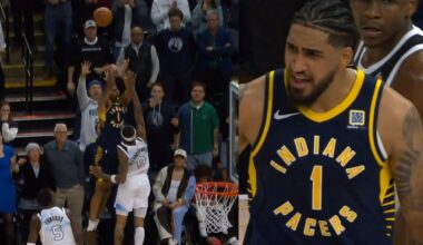 Obi Toppin INSANE game winner vs Timberwolves fading corner 3 in OT 😱