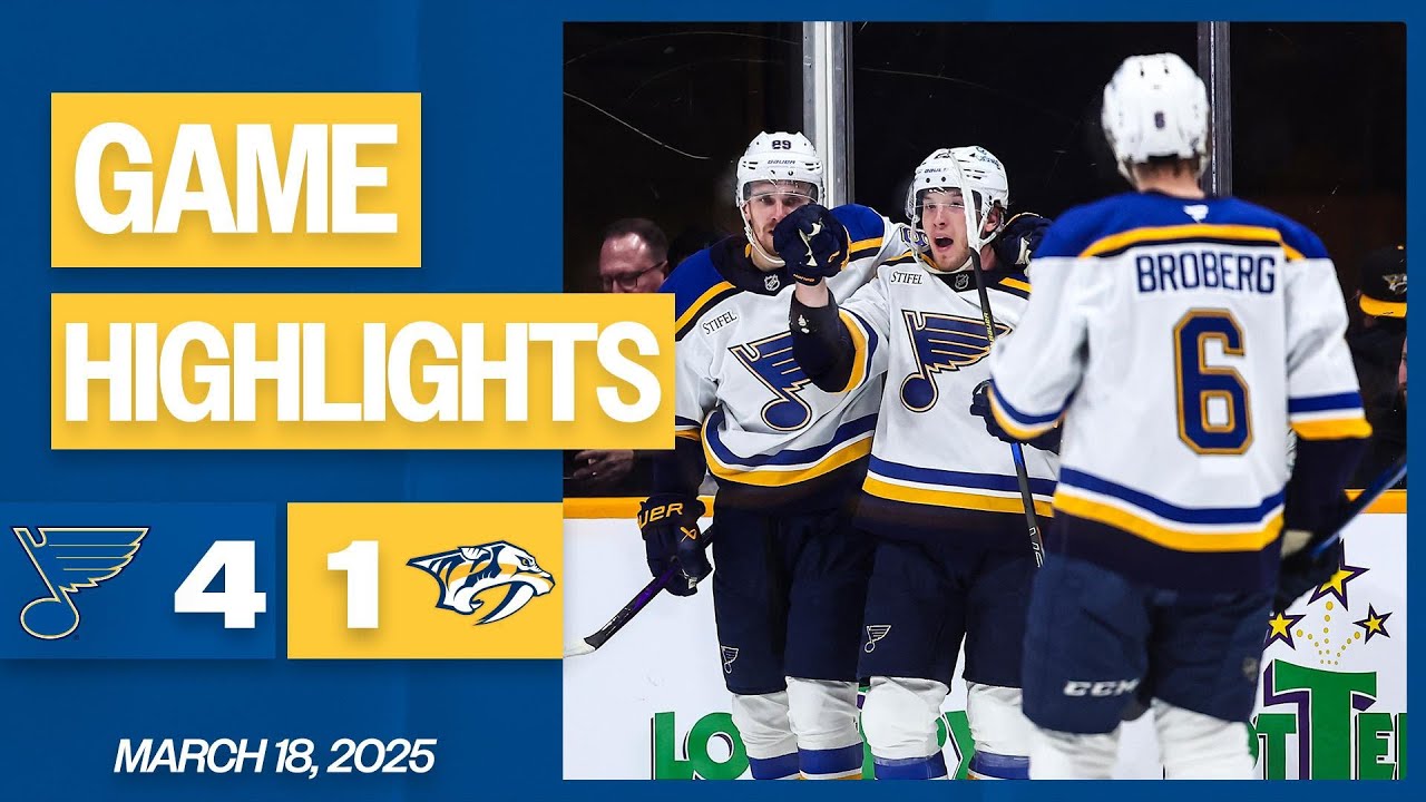 Game Highlights: Blues 4, Predators 1