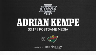 Forward Adrian Kempe | 03.17.25 LA Kings fall to Minnesota Wild | Postgame Media