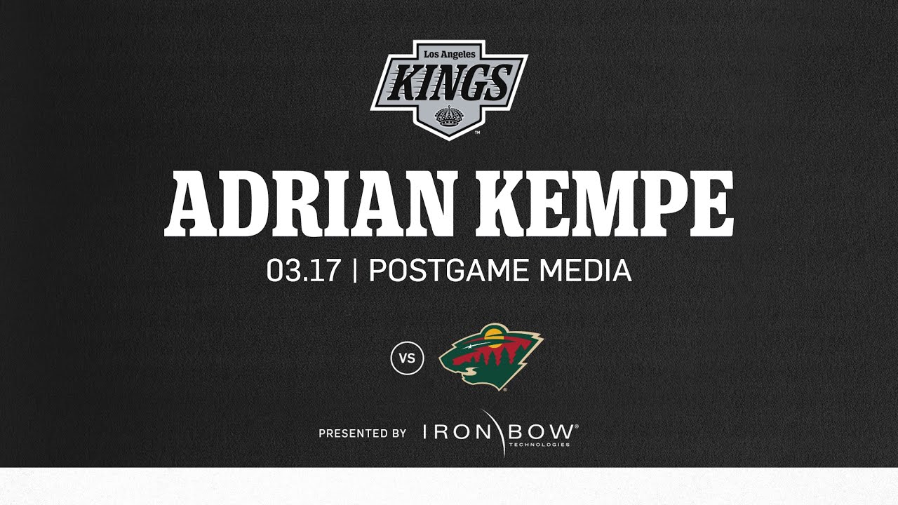 Forward Adrian Kempe | 03.17.25 LA Kings fall to Minnesota Wild | Postgame Media