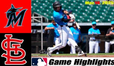 Miami Marlins Vs. St.Louis Cardinals Game Highlights | MLB Training Spring 2025