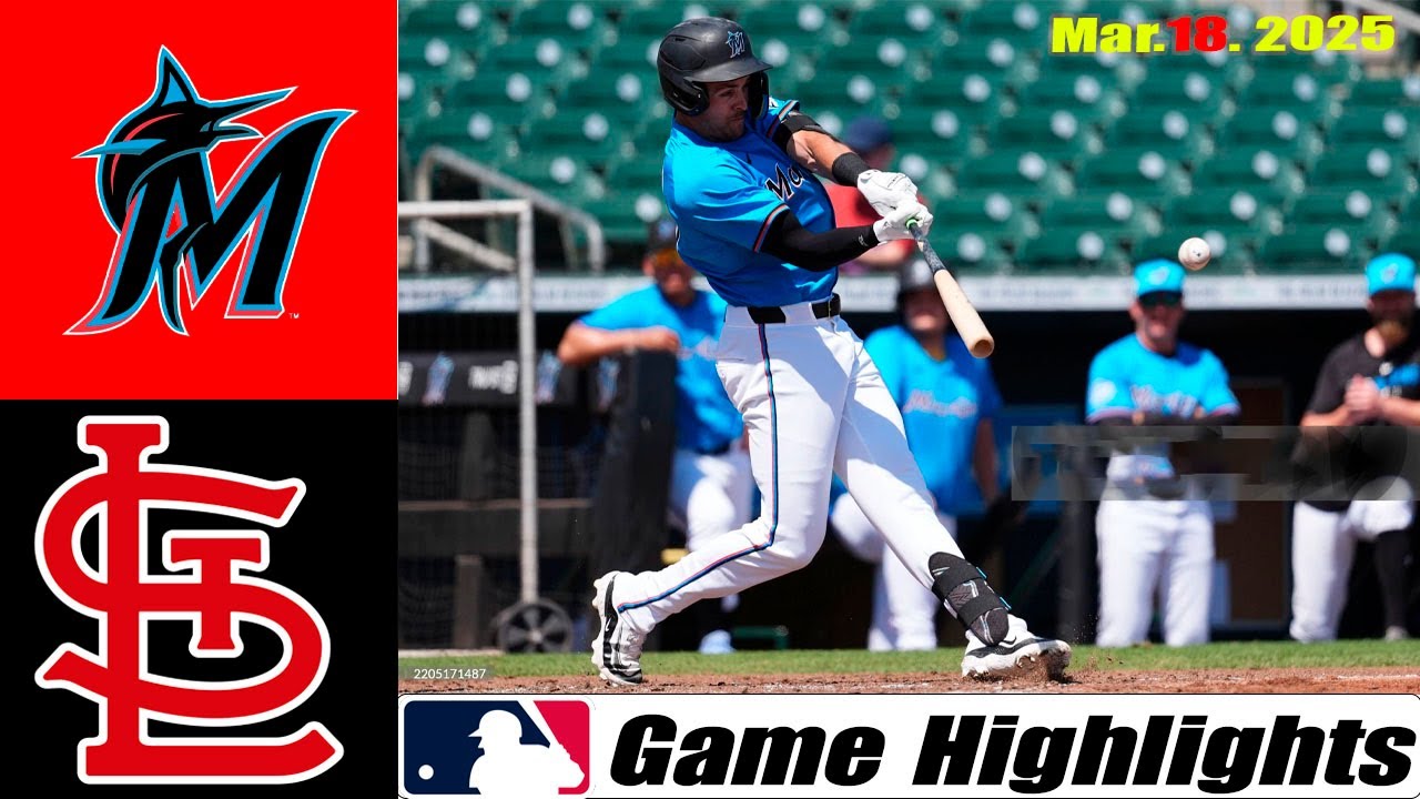 Miami Marlins Vs. St.Louis Cardinals Game Highlights | MLB Training Spring 2025
