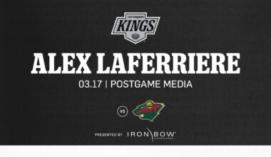 Forward Alex Laferrieren| 03.17.25 LA Kings fall to Minnesota Wild | Postgame Media