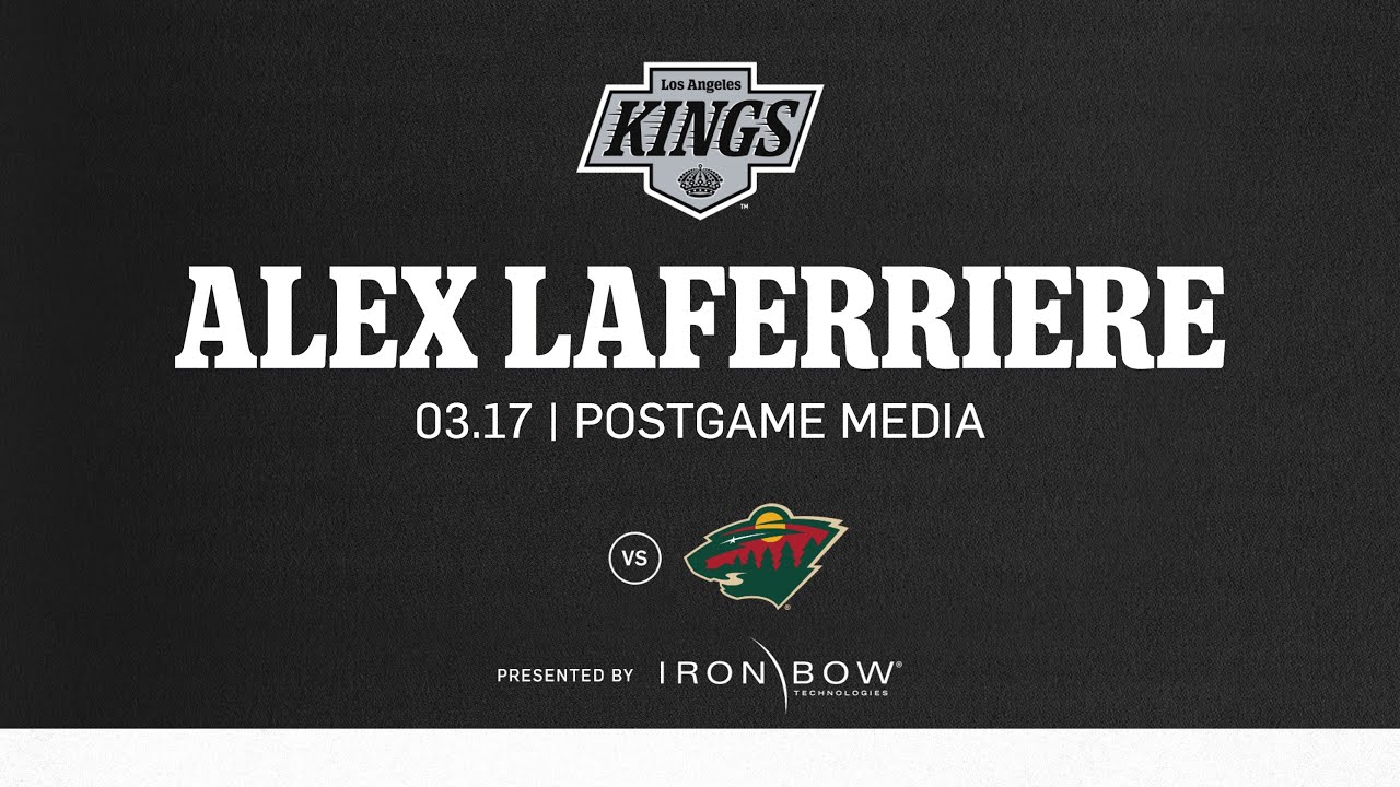 Forward Alex Laferrieren| 03.17.25 LA Kings fall to Minnesota Wild | Postgame Media