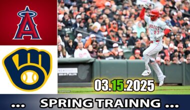 Los Angeles Angels vs Milwaukee Brewers Full Game Highlights  | MLB Training Spring 2025