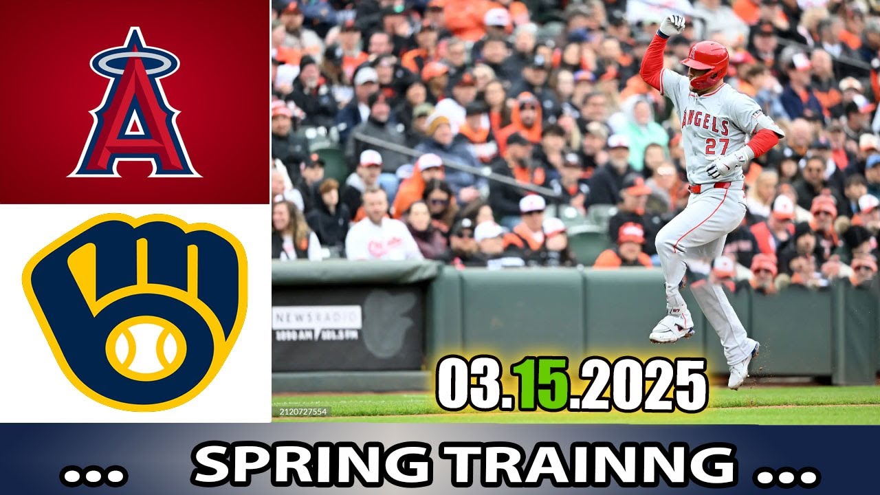 Los Angeles Angels vs Milwaukee Brewers Full Game Highlights  | MLB Training Spring 2025