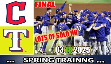 Texas Rangers vs Cleveland Guardians Full Game Highlights  | MLB Training Spring 2025