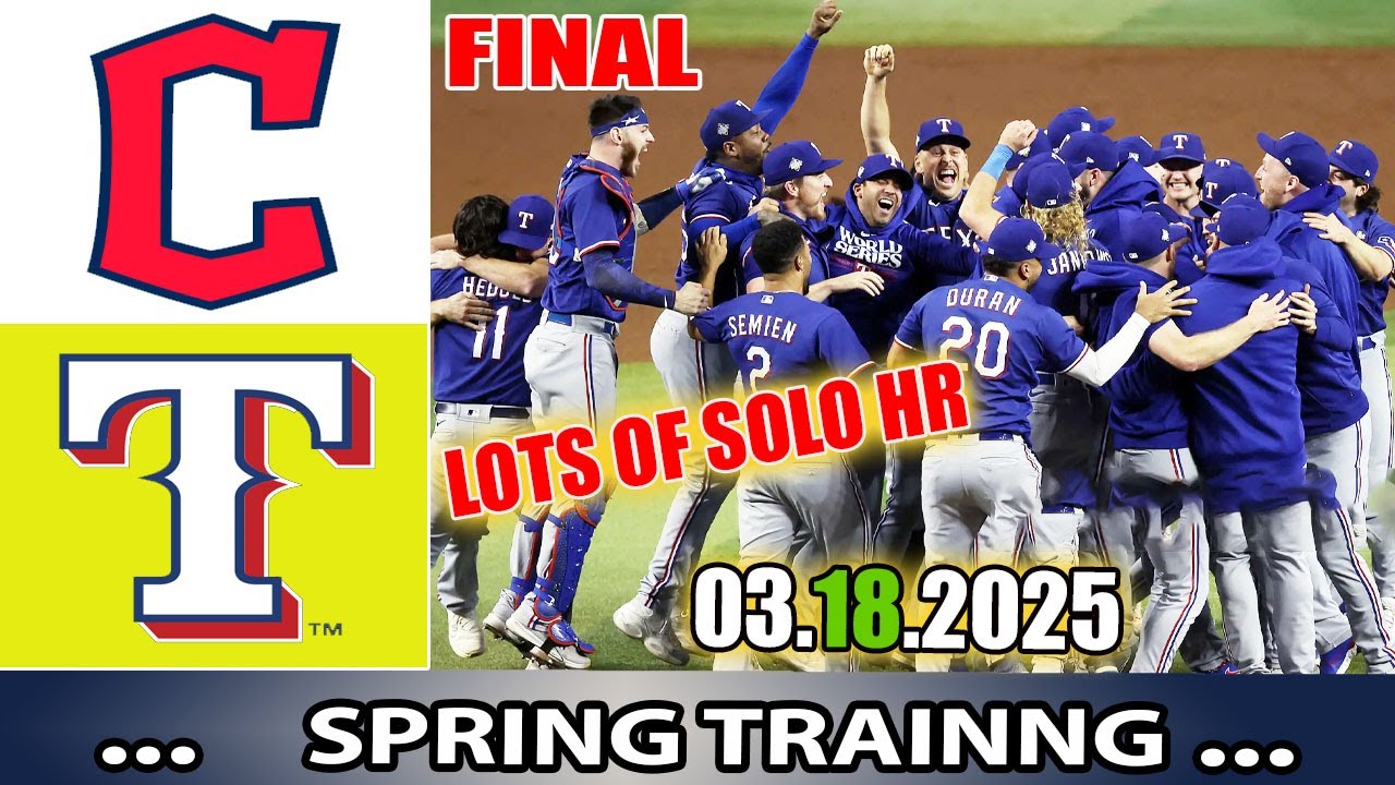 Texas Rangers vs Cleveland Guardians Full Game Highlights  | MLB Training Spring 2025