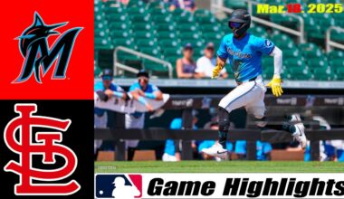Miami Marlins Vs. St.Louis Cardinals Game Highlights | MLB Training Spring 2025