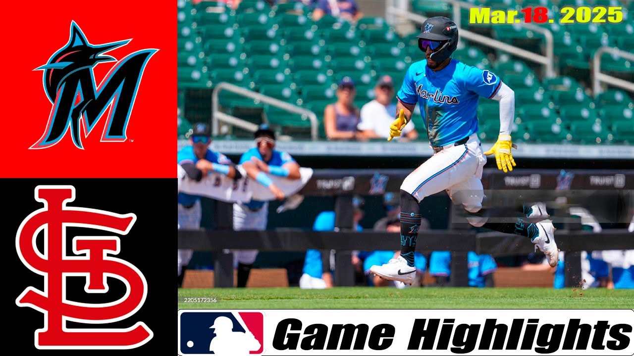 Miami Marlins Vs. St.Louis Cardinals Game Highlights | MLB Training Spring 2025