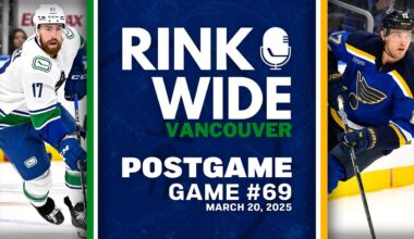 RINK WIDE POST-GAME: Vancouver Canucks at St. Louis Blues | Game 69 - Mar. 20, 2025