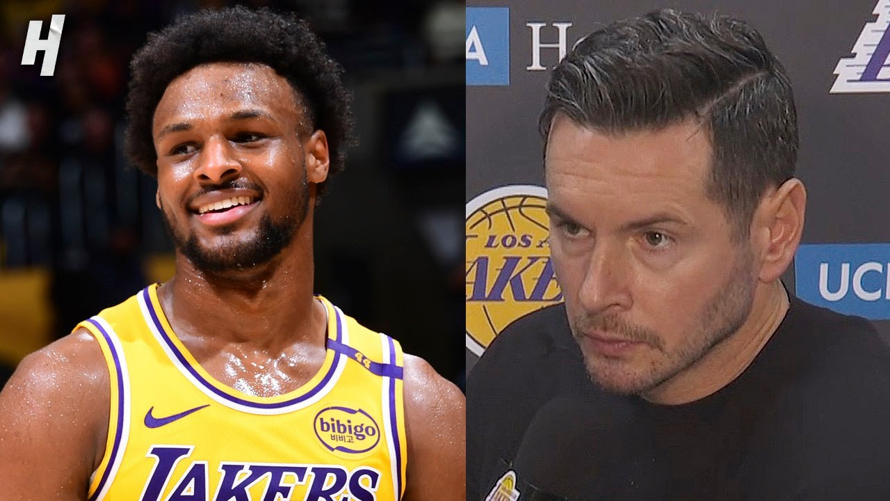 JJ Redick Talks Bronny James’ GROWTH After 17-PT Game vs Bucks, FULL Interview