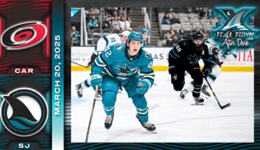 San Jose Sharks vs Carolina Hurricanes - 3/20/2025 - Teal Town USA After Dark (Postgame)