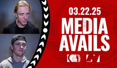 Fabian Zetterlund and Shane Pinto Pregame Media vs NJD