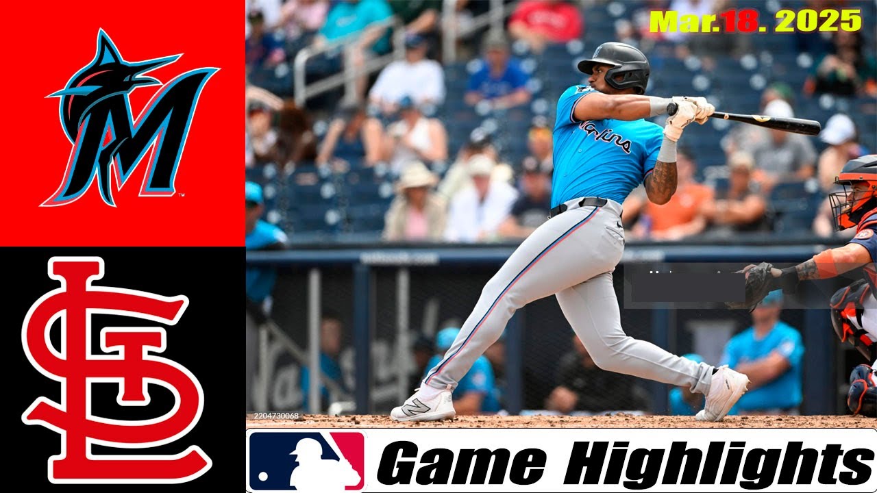 Miami Marlins Vs. St.Louis Cardinals Game Highlights | MLB Training Spring 2025