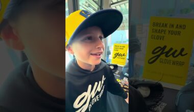 Gavin with Abner Uribe, pitcher for the Milwaukee Brewers 🔥 #baseball #mlb #brewers #springtraining