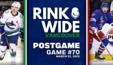 RINK WIDE POST-GAME: Vancouver Canucks at New York Rangers | Game 70 - Mar. 22, 2025