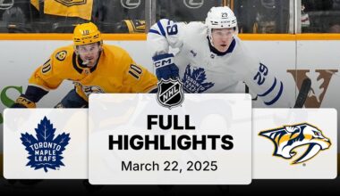 NHL Highlights | Maple Leafs vs. Predators | March 22, 2025