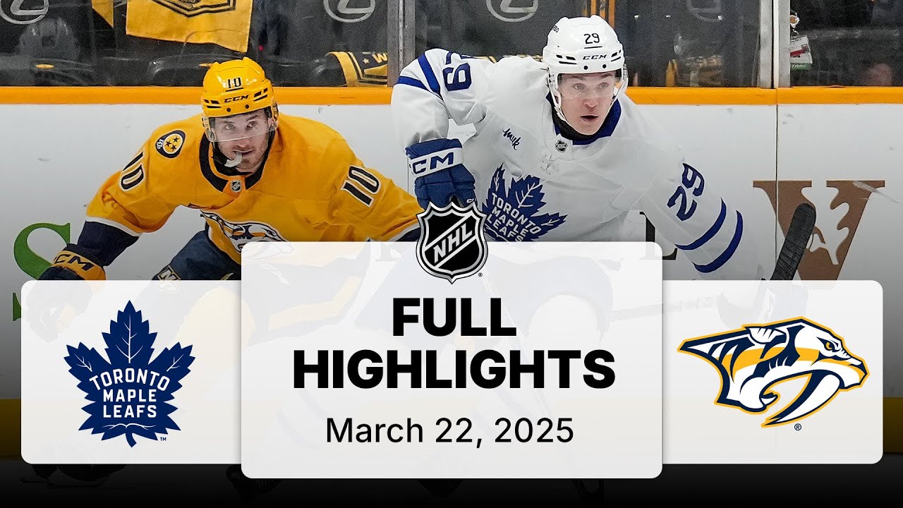NHL Highlights | Maple Leafs vs. Predators | March 22, 2025