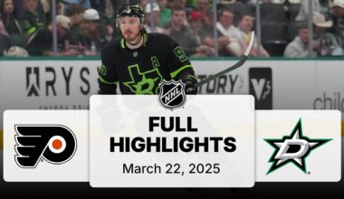 NHL Highlights | Flyers vs. Stars | March 22, 2025