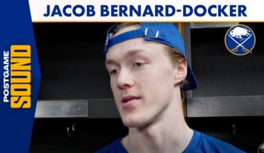 Jacob Bernard-Docker Media After Making Debut With Buffalo Sabres Against Minnesota Wild