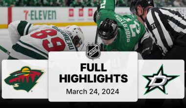 NHL Highlights | Wild vs. Stars | March 24, 2025