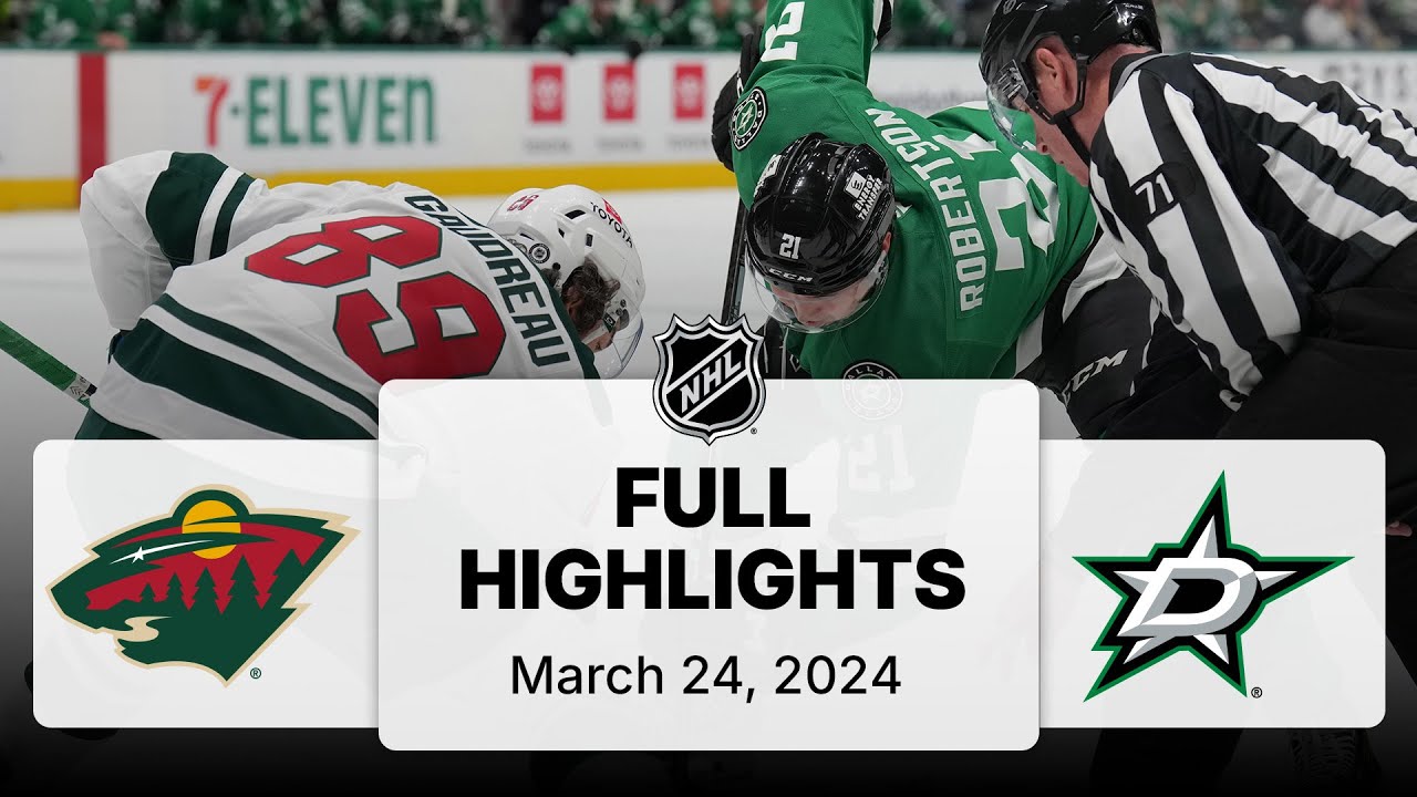 NHL Highlights | Wild vs. Stars | March 24, 2025
