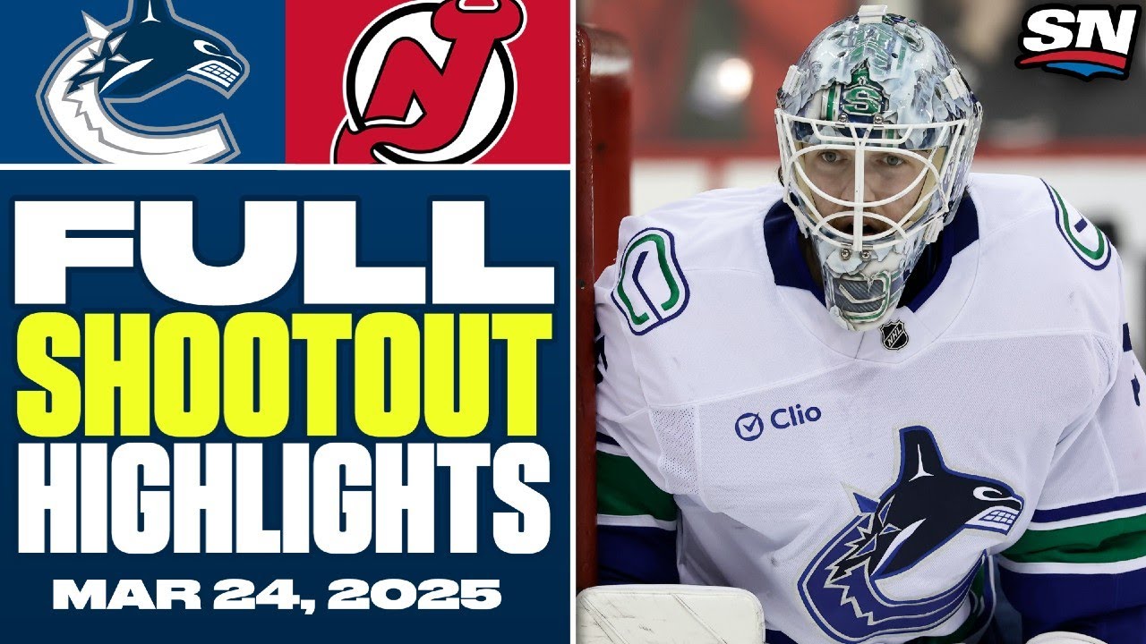 Vancouver Canucks at New Jersey Devils | FULL Shootout Highlights - March 24, 2025