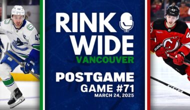 RINK WIDE POST-GAME: Vancouver Canucks at New Jersey Devils | Game 71 - Mar. 24, 2025