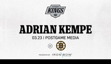 Forward Adrian Kempe | 03.23.25 LA Kings Beat the Boston Bruins | Postgame Media