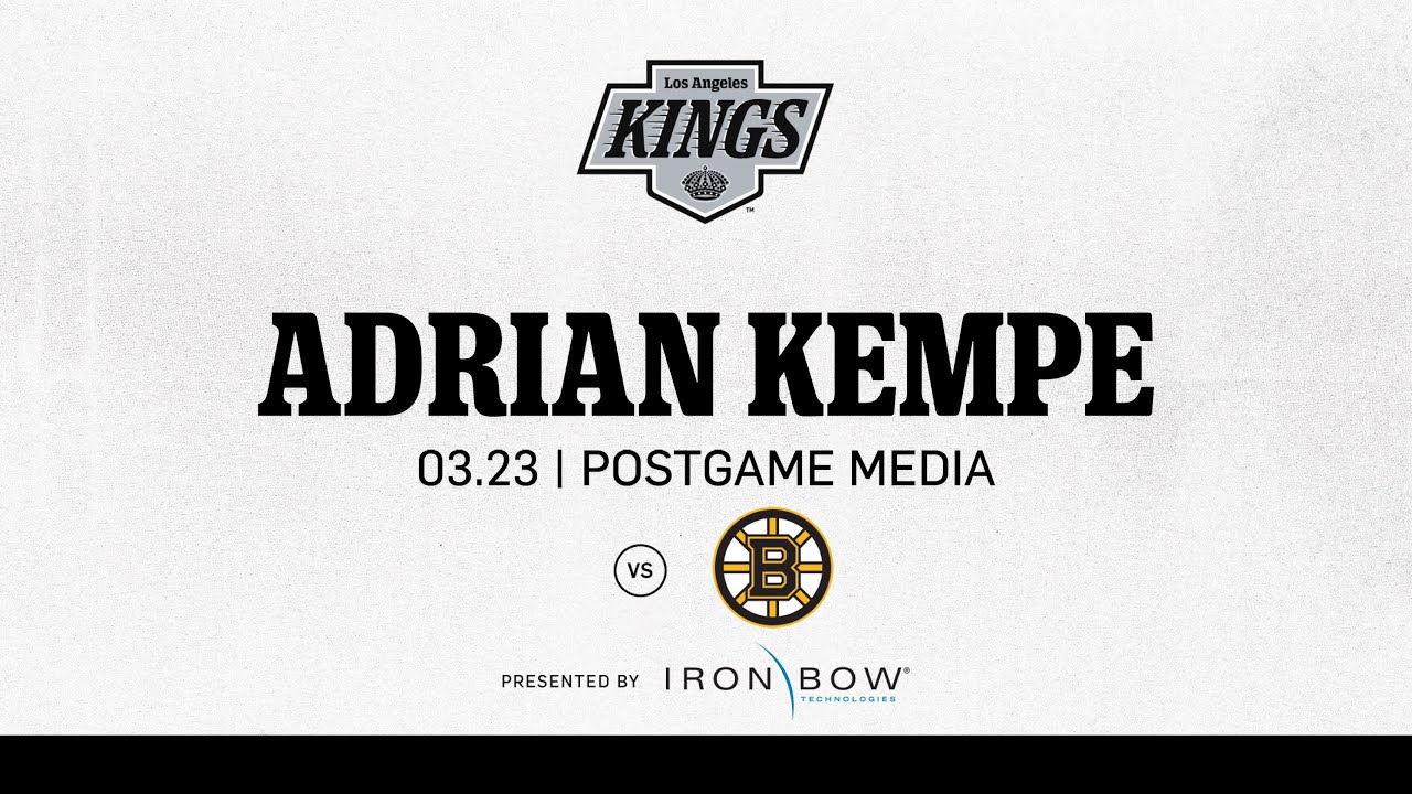 Forward Adrian Kempe | 03.23.25 LA Kings Beat the Boston Bruins | Postgame Media