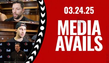 Dylan Cozens, David Perron, Travis Green Media - March 24