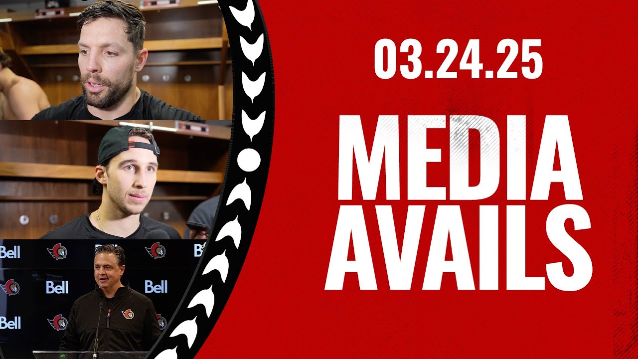 Dylan Cozens, David Perron, Travis Green Media - March 24