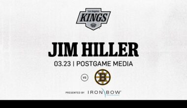 Head Coach Jim Hiller | 03.23.25 LA Kings beat the Boston Bruins | Postgame Media