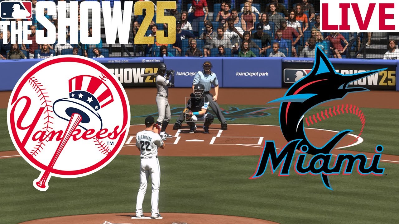 🔴LIVE 🔴New York Yankees VS Miami Marlins/Spring Training 2025/ Mlb Evivo/MLB THE SHOW 25