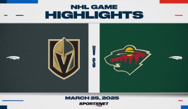 NHL Highlights | Golden Knights vs. Wild - March 25, 2025