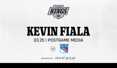 Forward Kevin Fiala | 03.25.25 LA Kings Beat the New York Rangers | Postgame Media