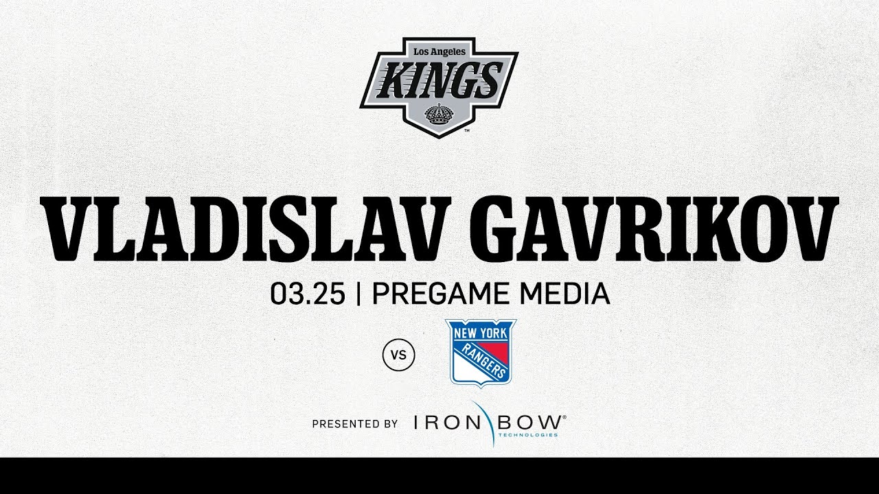 Defenseman Vladislav Gavrikov | 03.25.25 LA Kings Face the New York Rangers | Pregame Media