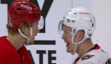 Brady Tkachuk Drops 🥊 Gloves 🥊 With Simon Edvinsson