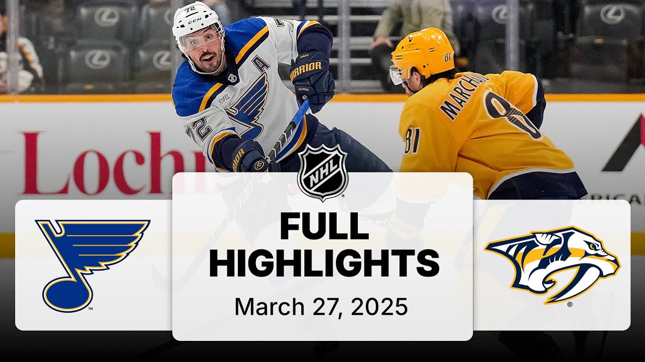 NHL Highlights | Blues vs. Predators - March 27, 2025