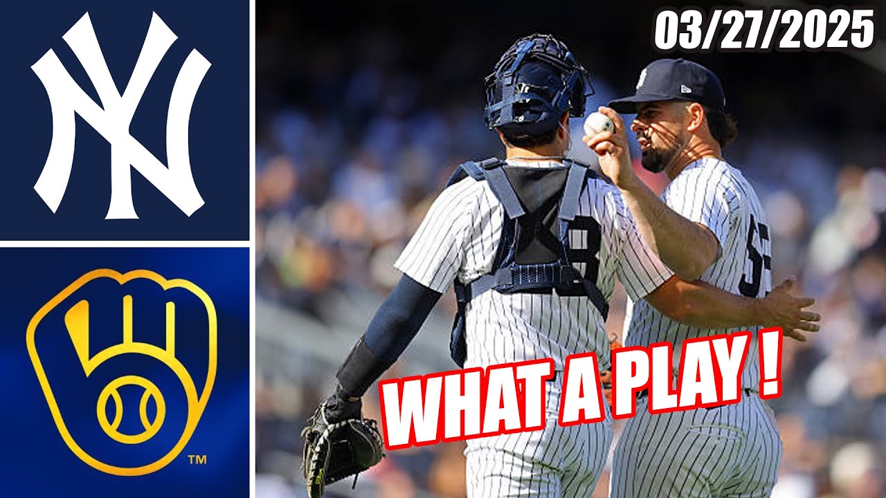 Yankees vs Milwaukee Brewers [Innings 6th&7th] Game Highlights (03/27/2025) | MLB Highlights 2025